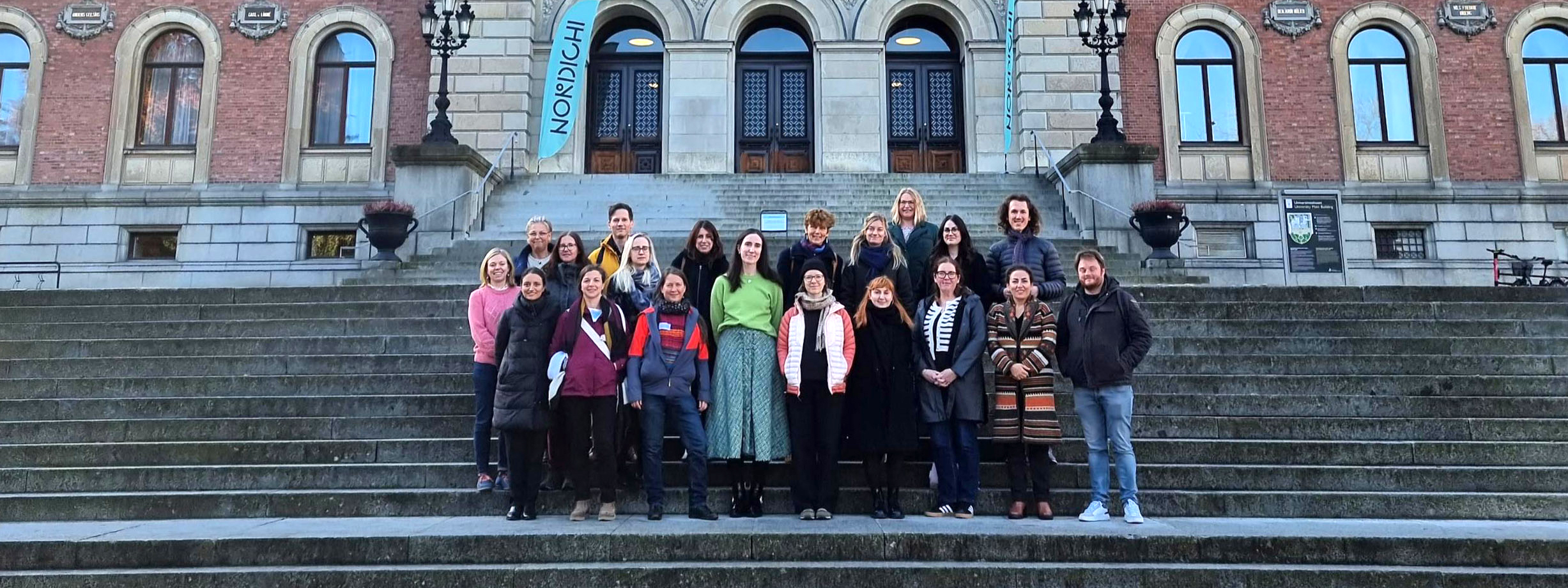 Group picture infront of the Uppsala University Main Building.